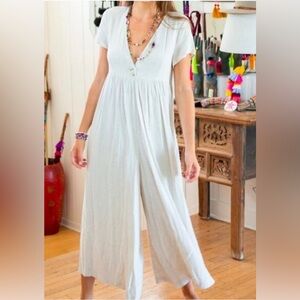 Natural Life NWT Women’s Avery Jump Suit Wide Leg Size XL Boho Cottage prairie